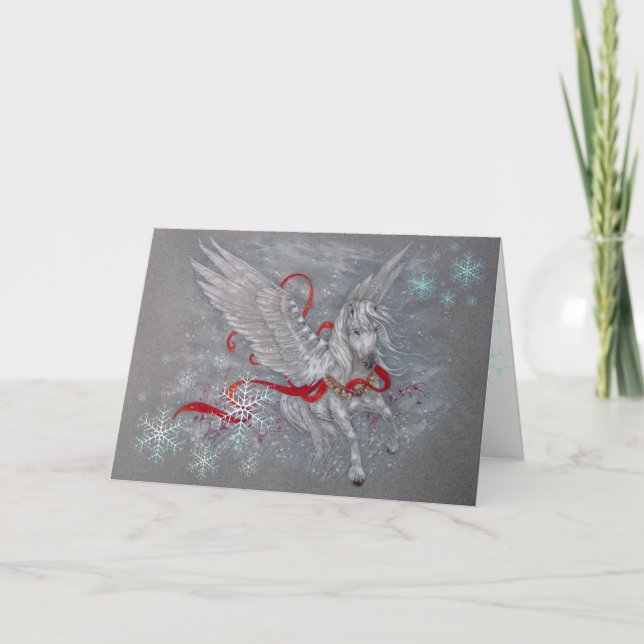 Tarjeta de felicitación - Pegasus de vacaciones (Anverso)