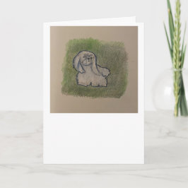 Tarjeta de felicitación pekingesa