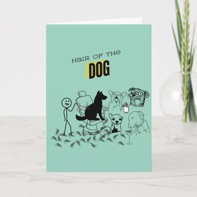 Tarjeta de Felicitación Pelo de Perro (Anverso)