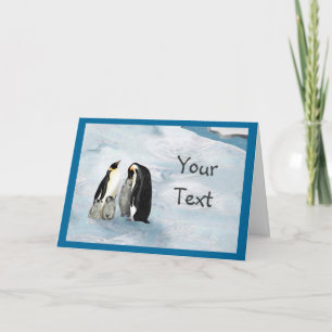 Tarjeta de felicitación Penguin Family