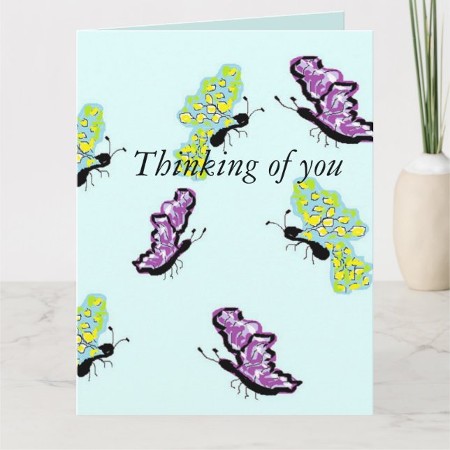 Tarjeta de felicitación/Pensamiento de usted (Anverso)