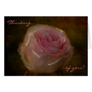 Tarjeta de Felicitación "Pensando en Ti" con Rosa