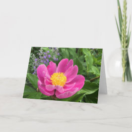 Tarjeta de felicitación Peony Blank de árbol