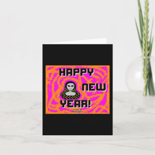 Tarjeta de felicitación pequeña de deseos de año n