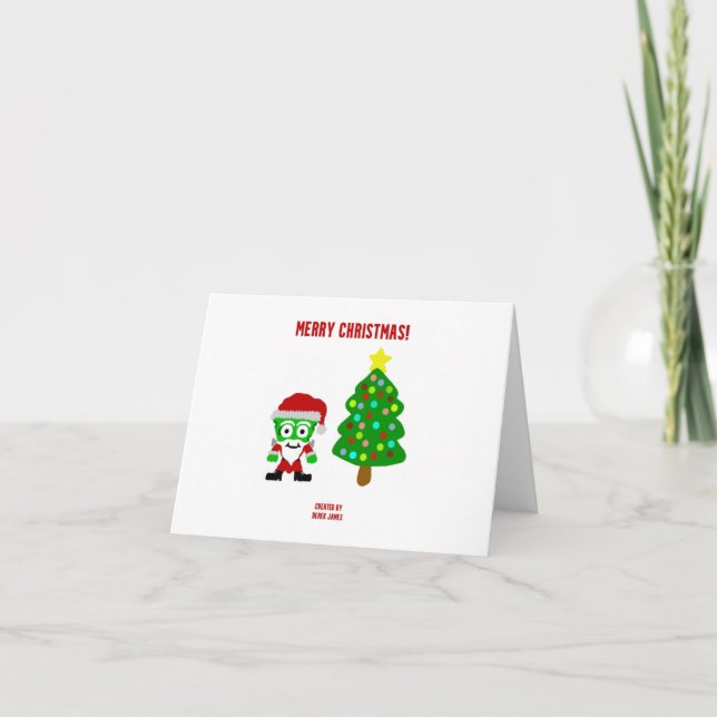 Tarjeta de felicitación pequeña de Navidad Franken (Anverso)