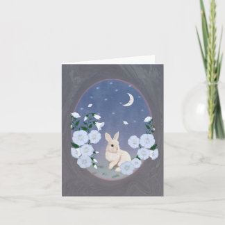 Tarjeta de felicitación pequeña del conejo del jar