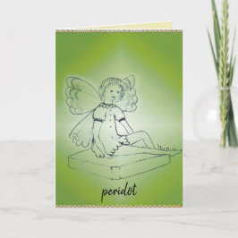 Tarjeta de felicitación Peridot/August