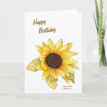 Tarjeta de felicitación personalizable de acuarela