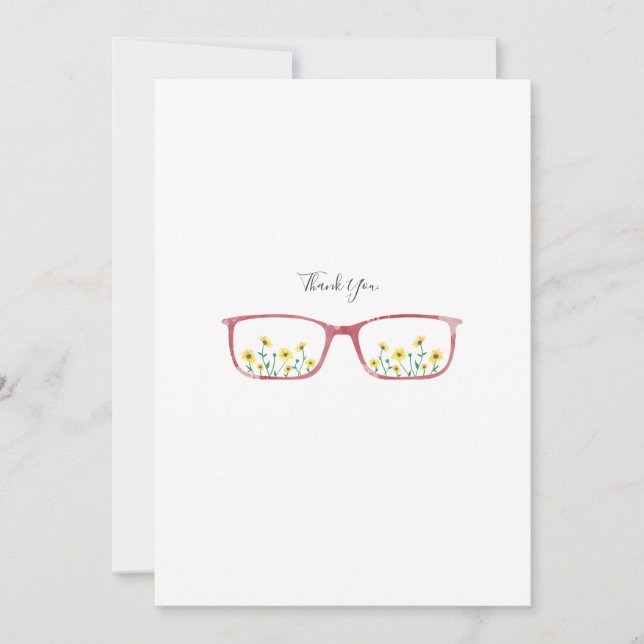 Tarjeta de felicitación personalizable de gafas y  (Anverso)