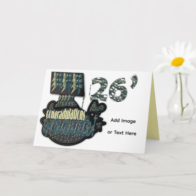 Tarjeta de Felicitación Personalizable Graduado (Planta pequeña)