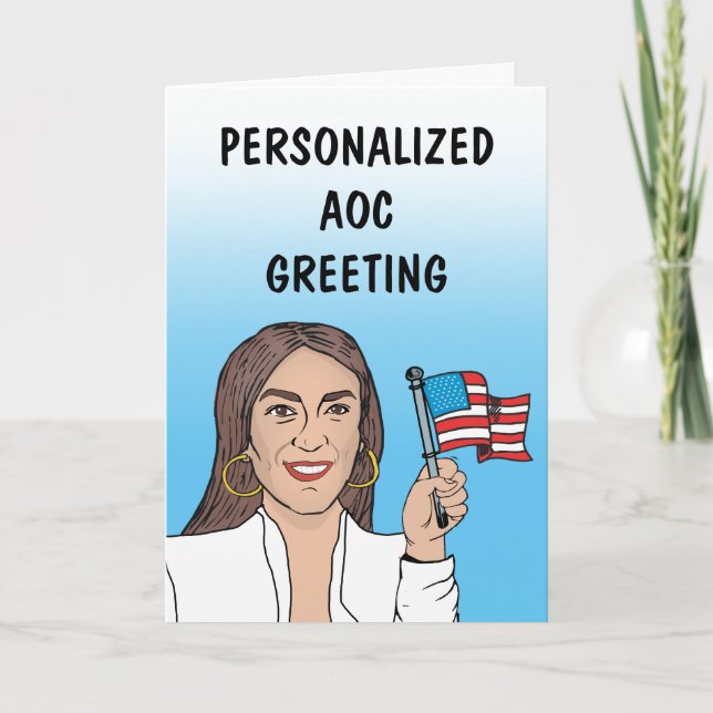 Tarjeta de felicitación personalizada AOC (Anverso)