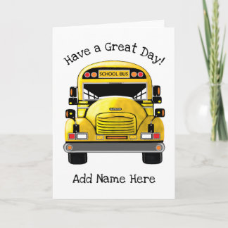 Tarjeta de felicitación personalizada autobús