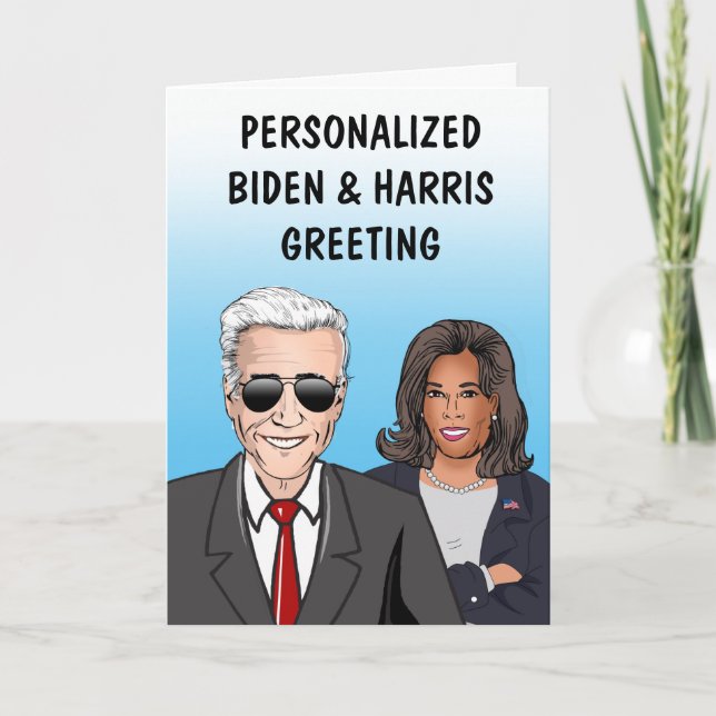 Tarjeta de felicitación personalizada BIDEN / HARR (Anverso)