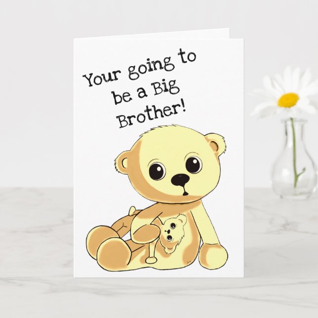 Tarjeta de felicitación personalizada Big Brother  (Planta pequeña)