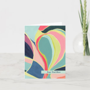 Tarjeta de felicitación personalizada de arte abst