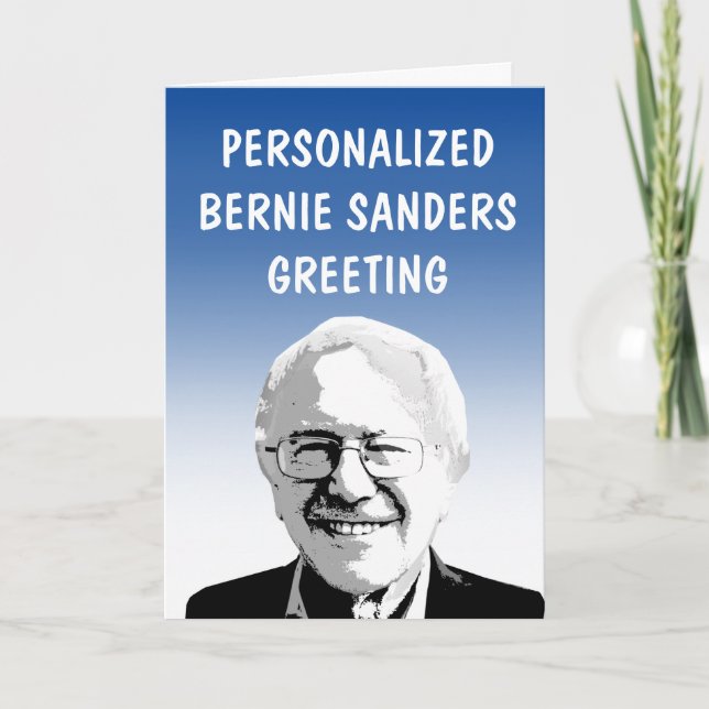 Tarjeta de felicitación personalizada de Bernie Sa (Anverso)