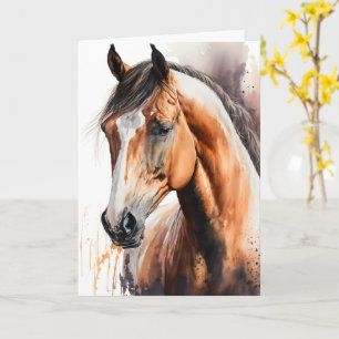 Tarjeta de Felicitación Personalizada de Caballo c