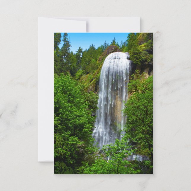 Tarjeta de felicitación personalizada de cascada (Anverso)