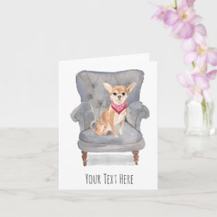 Tarjeta de felicitación personalizada de Chihuahua