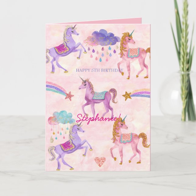 Tarjeta de felicitación personalizada de cumpleaño (Anverso)