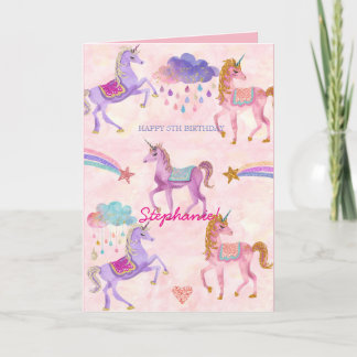 Tarjeta de felicitación personalizada de cumpleaño
