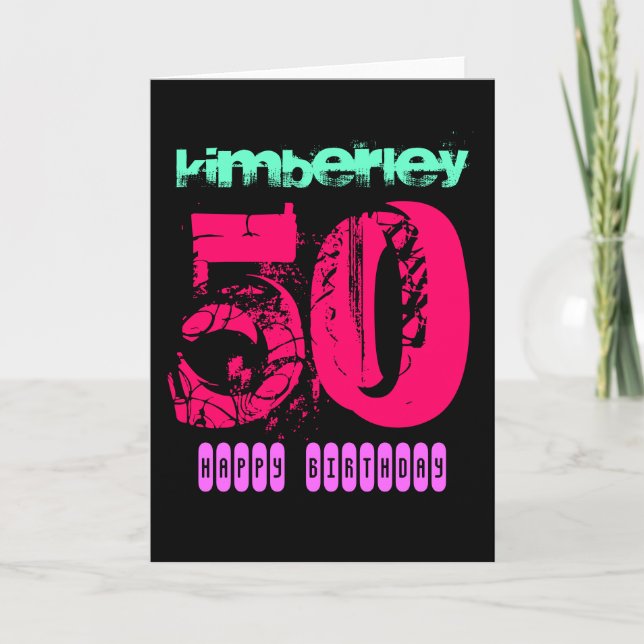 Tarjeta de felicitación personalizada de cumpleaño (Anverso)