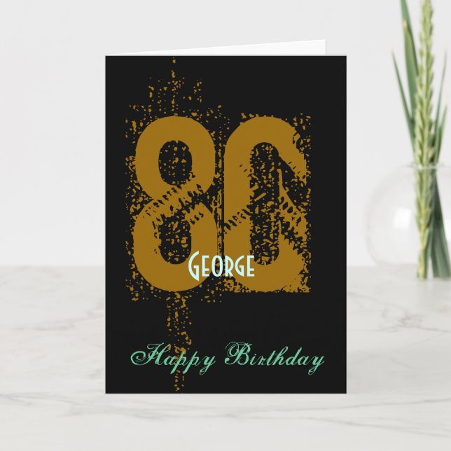 Tarjeta de felicitación personalizada de cumpleaño (Anverso)