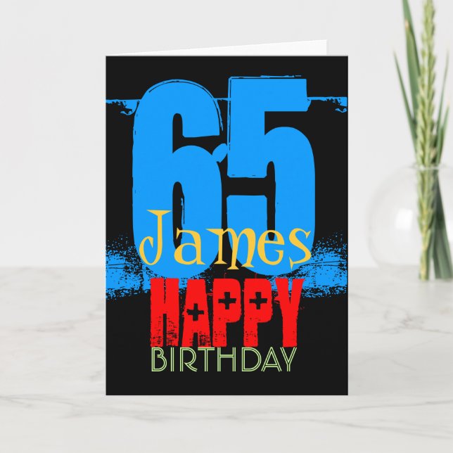 Tarjeta de felicitación personalizada de cumpleaño (Anverso)