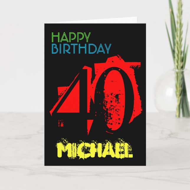 Tarjeta de felicitación personalizada de cumpleaño (Anverso)