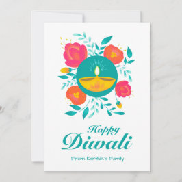 tarjeta de felicitación personalizada de Diwali