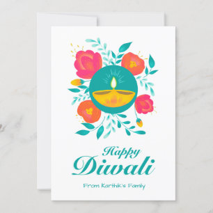 tarjeta de felicitación personalizada de Diwali