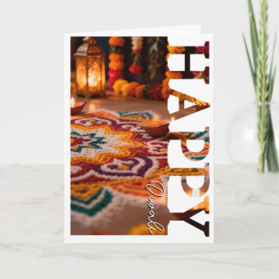 Tarjeta de felicitación personalizada de Diwali co