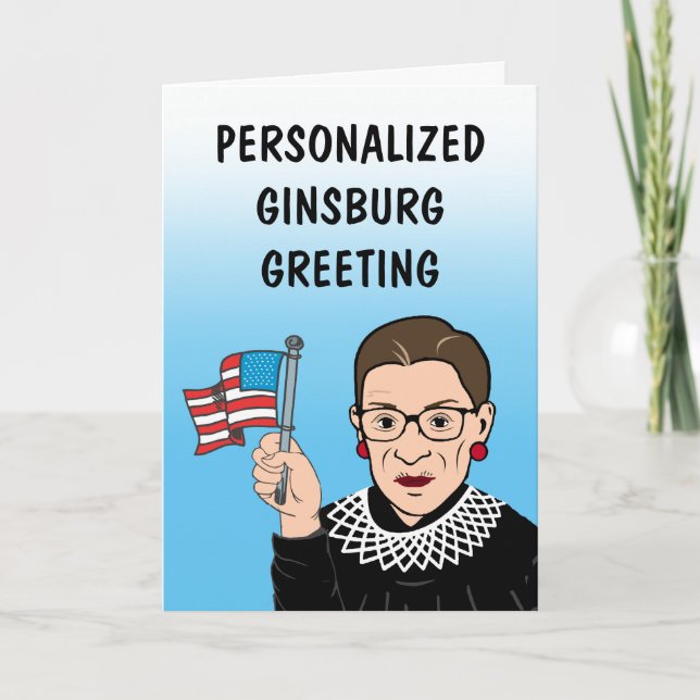 Tarjeta de felicitación personalizada de Ginsburg (Anverso)