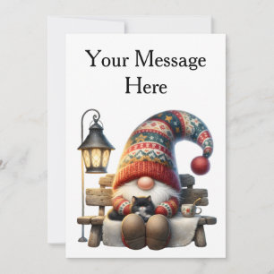 Tarjeta de felicitación personalizada de gnomo en 