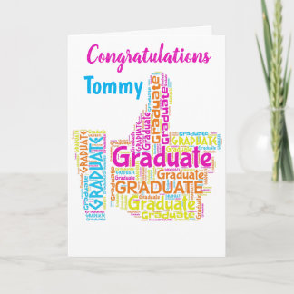 Tarjeta de felicitación personalizada de graduació
