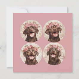 Tarjeta de Felicitación Personalizada de Labrador 