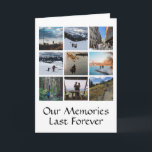 Tarjeta de felicitación personalizada de nueve fot<br><div class="desc">Esta atenta tarjeta de felicitación incluye nueve fotos en una sencilla cuadrícula con texto editable, es decir, título, año o mensaje en la parte inferior en dos filas convenientes. Haga clic en personalizar para agregar sus fotos, y cada foto encajará en su lugar. Es un regalo maravilloso para su cónyuge,...</div>