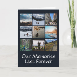 Tarjeta de felicitación personalizada de nueve fot