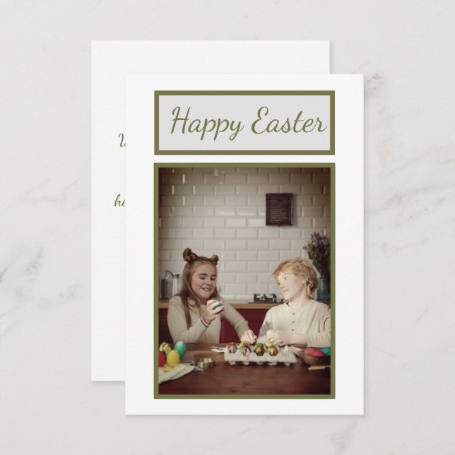 Tarjeta de felicitación personalizada de Pascua -  (Anverso / Reverso)