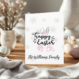 Tarjeta de felicitación personalizada de Pascua fe