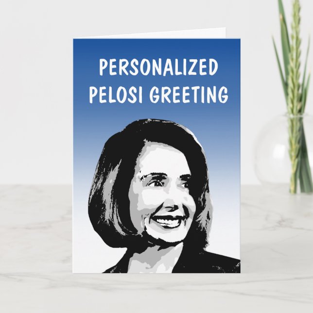 Tarjeta de Felicitación Personalizada de Pelosi (Anverso)