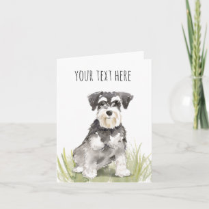 Tarjeta de felicitación personalizada de Schnauzer
