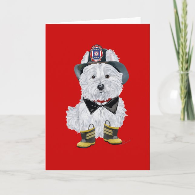 Tarjeta de felicitación personalizada de Westie bo (Anverso)