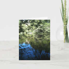 Tarjeta de felicitación personalizada del lago tra