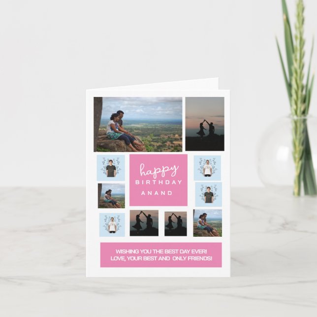 Tarjeta de felicitación personalizada doblada (Anverso)