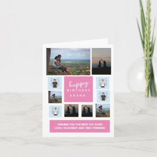 Tarjeta de felicitación personalizada doblada