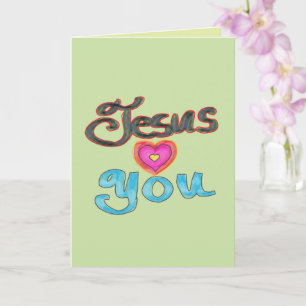 Tarjeta de Felicitación Personalizada 'Jesús te Am