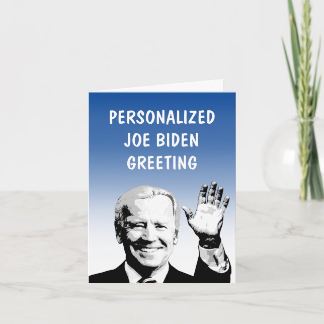 Tarjeta de felicitación personalizada Joe Biden (Anverso)