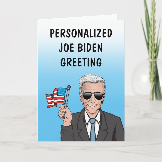 Tarjeta de felicitación personalizada Joe Biden (Anverso)