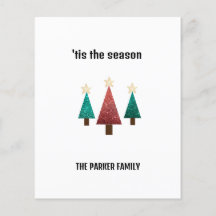 Tarjeta de felicitación personalizada para árboles